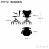 FRITZ HANSEN フリッツ・ハンセン SERIES 7 セブンチェア 3217 アームチェア フルパディング 張地：Christianshavn クリスチャンハウン ファブリックカラー：グレー（1173） ベースカラー：クローム仕上げ デザイン：アルネ・ヤコブセン （シート高さ調整機能 44-56cm・回転機能・キャスター付き）