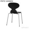 FRITZ HANSEN フリッツ・ハンセン ANT アリンコチェア 3101 チェア 4本脚 カラードアッシュ カラー：ブラック ベースカラー：クローム仕上げ