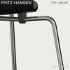 FRITZ HANSEN フリッツ・ハンセン ANT アリンコチェア 3101 チェア 4本脚 カラードアッシュ カラー：ブラック ベースカラー：クローム仕上げ