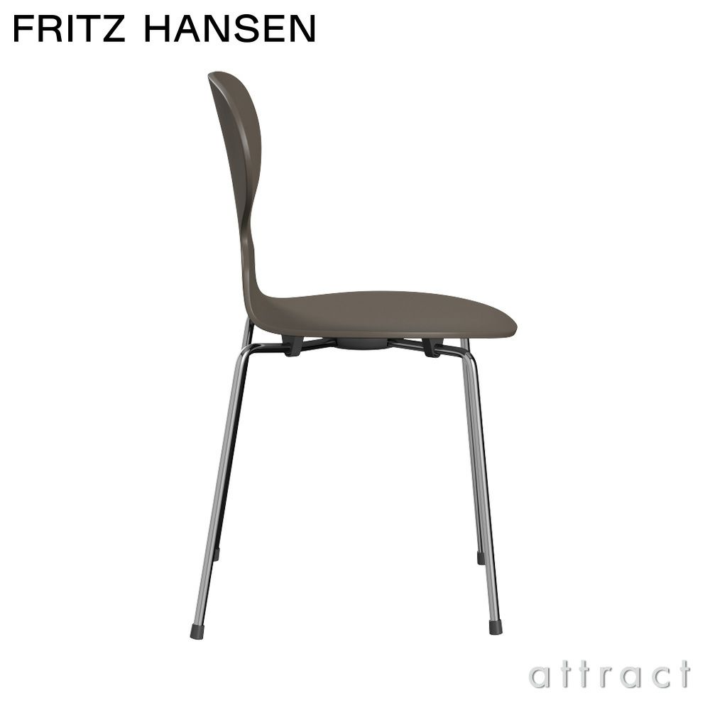 FRITZ HANSEN フリッツ・ハンセン ANT アリンコチェア 3101 チェア 4本脚 カラードアッシュ カラー：ディープクレイ ベースカラー：クローム仕上げ