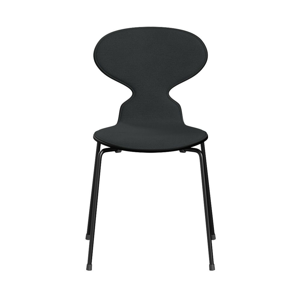 FRITZ HANSEN フリッツ・ハンセン ANT アリンコチェア 3101 チェア フロントパディング 4本脚 カラードアッシュ カラー：ブラック 張地：Christianshavn クリスチャンハウン ファブリックカラー：グレー（1173） ベースカラー：ブラック粉体塗装