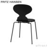 FRITZ HANSEN フリッツ・ハンセン ANT アリンコチェア 3101 チェア フロントパディング 4本脚 カラードアッシュ カラー：ブラック 張地：Christianshavn クリスチャンハウン ファブリックカラー：グレー（1173） ベースカラー：ブラック粉体塗装