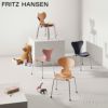 FRITZ HANSEN フリッツ・ハンセン ANT アリンコチェア 3101 子供用チェア カラードアッシュ カラー：ミッドナイトブルー ベースカラー：クローム仕上げ