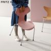 FRITZ HANSEN フリッツ・ハンセン ANT アリンコチェア 3101 子供用チェア カラードアッシュ カラー：ミッドナイトブルー ベースカラー：クローム仕上げ