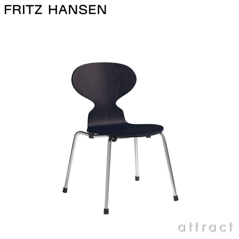 FRITZ HANSEN フリッツ・ハンセン ANT アリンコチェア 3101 子供用チェア カラードアッシュ カラー：ミッドナイトブルー ベースカラー：クローム仕上げ