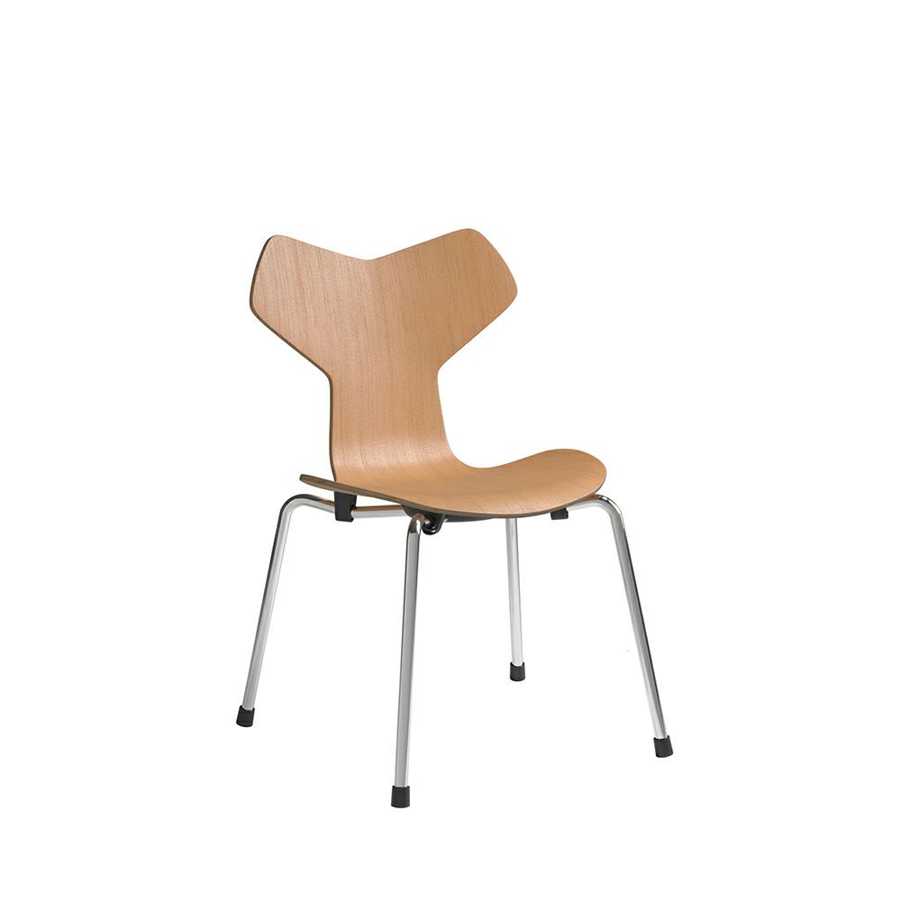FRITZ HANSEN フリッツ・ハンセン GRAND PRIX CHILDREN'S CHAIR グランプリチェア 子供用チェア 3130 ナチュラルウッド カラー：オレゴンパイン ベースカラー：クローム仕上げ デザイン：アルネ・ヤコブセン