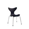 FRITZ HANSEN フリッツ・ハンセン LILY CHILDREN'S CHAIR リリー 子供用チェア 3108 カラードアッシュ カラー：ミッドナイトブルー ベースカラー：クローム仕上げ デザイン：アルネ・ヤコブセン