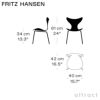 FRITZ HANSEN フリッツ・ハンセン LILY CHILDREN'S CHAIR リリー 子供用チェア 3108 カラードアッシュ カラー：ミッドナイトブルー ベースカラー：クローム仕上げ デザイン：アルネ・ヤコブセン