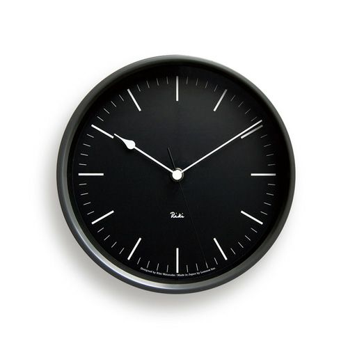 Lemnos レムノス RIKI STEEL CLOCK リキ スチールクロック WR08-24 ウォールクロック 壁掛け時計 電波時計 Φ204mm