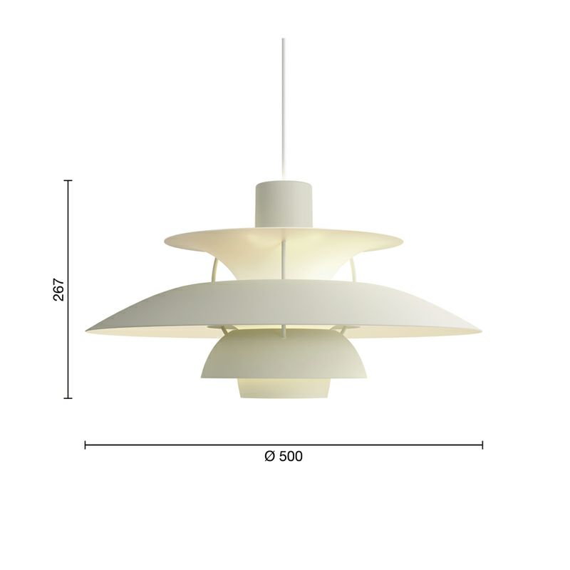 Louis Poulsen ルイスポールセン PH 5 Monochrome モノクローム 直径:50cm ペンダントライト カラー：モノクローム ペール ピューター