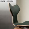 FRITZ HANSEN フリッツ・ハンセン GRAND PRIX グランプリチェア 4130 チェア ウッドレッグ フロントパディング ナチュラルウッド カラー：ウォルナット 張地：ピュアレザー（フォレストグリーン）