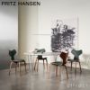 FRITZ HANSEN フリッツ・ハンセン GRAND PRIX グランプリチェア 4130 チェア ウッドレッグ フロントパディング ナチュラルウッド カラー：ウォルナット 張地：ピュアレザー（フォレストグリーン）