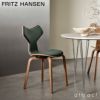 FRITZ HANSEN フリッツ・ハンセン GRAND PRIX グランプリチェア 4130 チェア ウッドレッグ フロントパディング ナチュラルウッド カラー：ウォルナット 張地：ピュアレザー（フォレストグリーン）