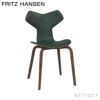 FRITZ HANSEN フリッツ・ハンセン GRAND PRIX グランプリチェア 4130 チェア ウッドレッグ フロントパディング ナチュラルウッド カラー：ウォルナット 張地：ピュアレザー（フォレストグリーン）