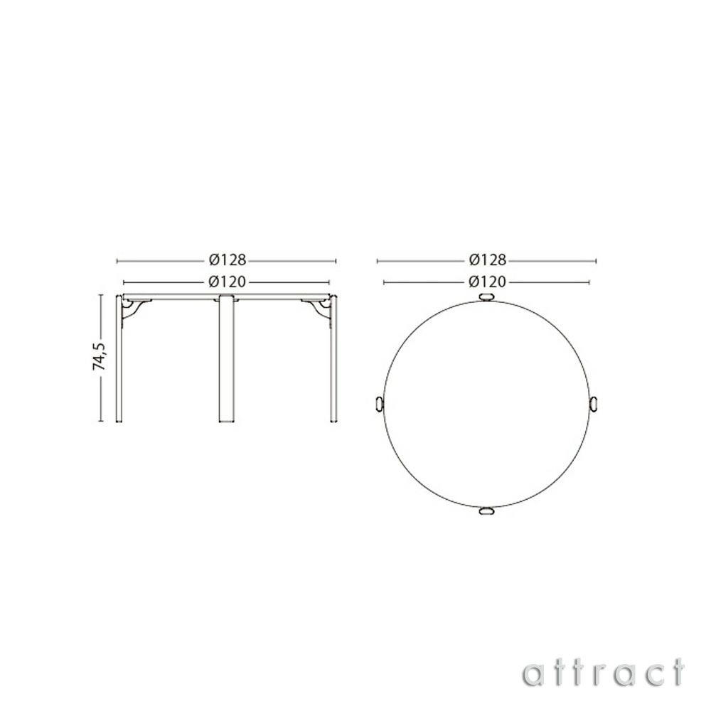 HAY ヘイ Rey Table レイ テーブル ダイニングテーブル Φ120cm ベニヤ ビーチ 塗装仕上げ カラー：5色 デザイン：ブルーノ・レイ