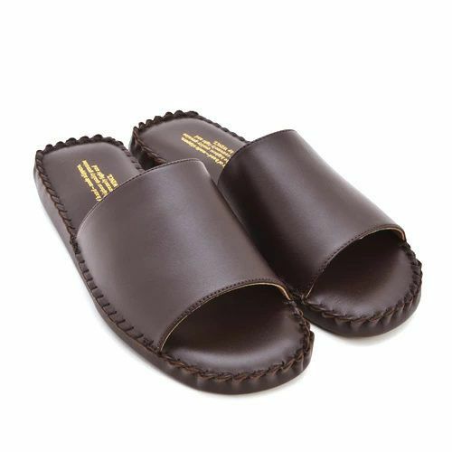 WINCL ウィンクル Leather Slippers レザースリッパ ステア革 本革スリッパ 前あきタイプ カラー：2色 （男性用 25サイズ・約24.0～25.0cm）