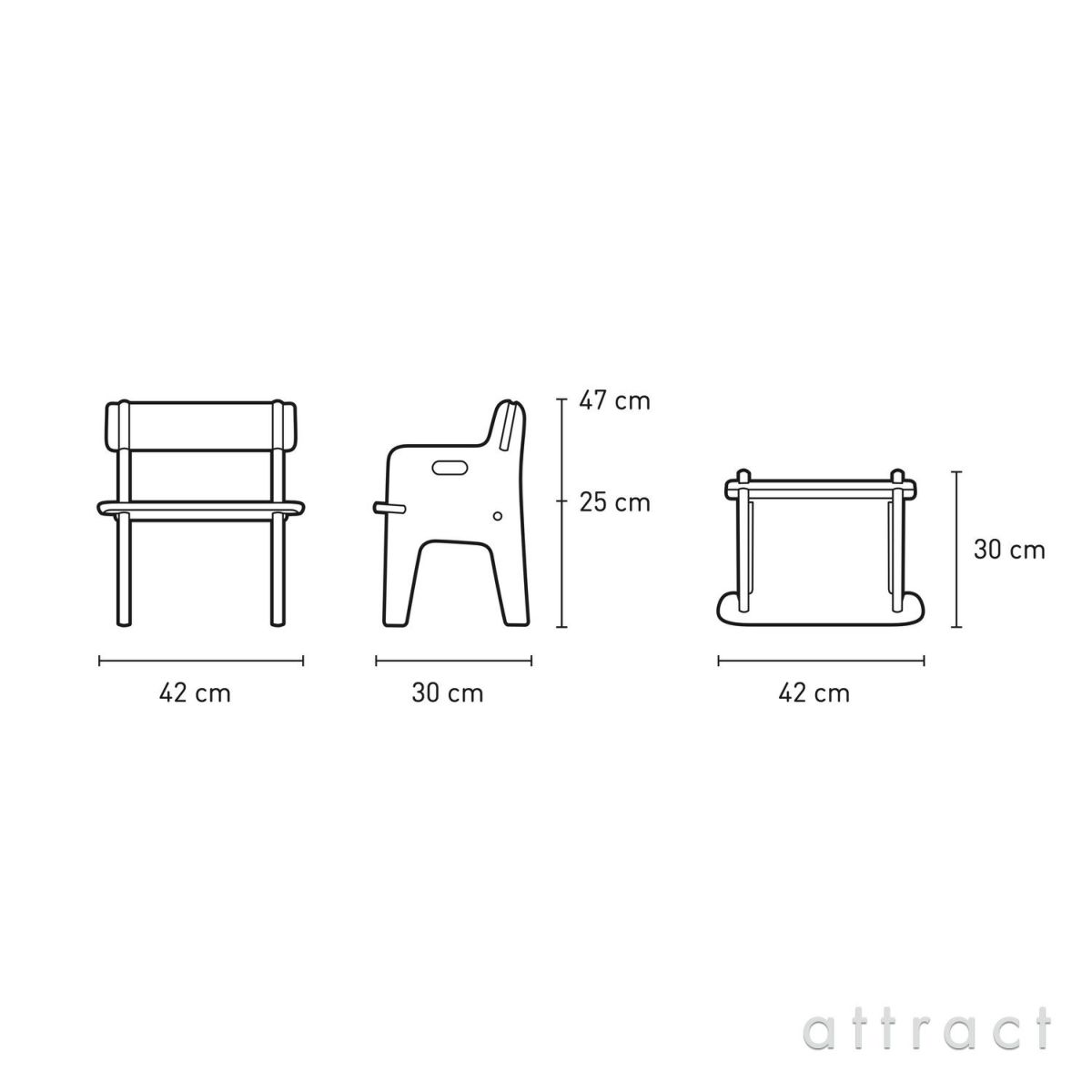 Carl Hansen & Son カール・ハンセン＆サン CH410 Peter's Chair ピーターズ チェア チルドレン 子供用 ビーチ（無塗装） デザイン：ハンス・J・ウェグナー