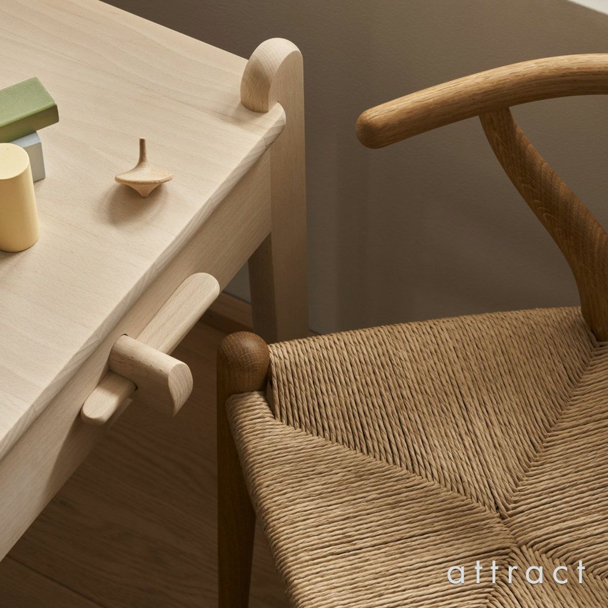 Carl Hansen & Son カール・ハンセン＆サン CH411 Peter's Table ピーターズ テーブル チルドレン 子供用 デスク ビーチ（無塗装） デザイン：ハンス・J・ウェグナー