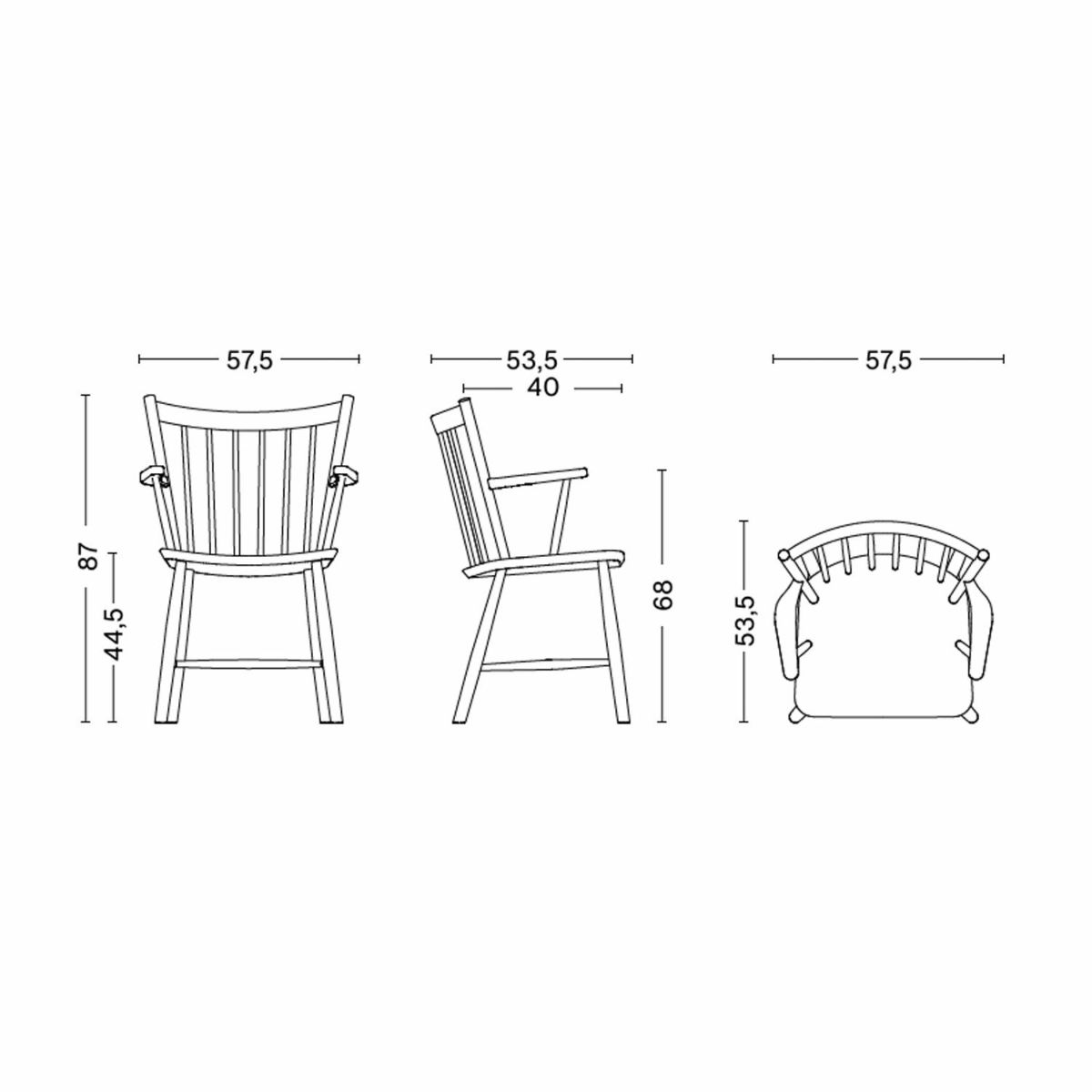 HAY ヘイ J-Series J42 アームチェア ダイニングチェア カラー：8色 ビーチまたはオーク デザイン：ボーエ・モーエンセン