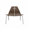 FRITZ HANSEN フリッツ・ハンセン PK23 ラウンジチェア カラー：ウォルナット ベースカラー：ステンレススチール デザイン：ポール・ケアホルム