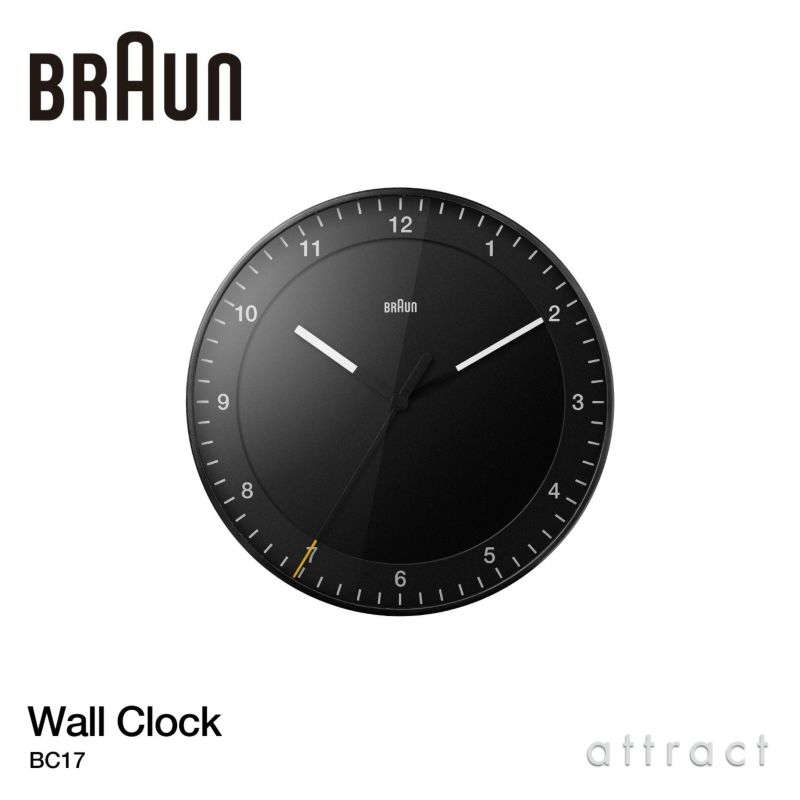 BRAUN ブラウン Wall Clock ウォールクロック 壁掛け時計 BC17 カラー：3色 デザイン：デートリッヒ・ルブス