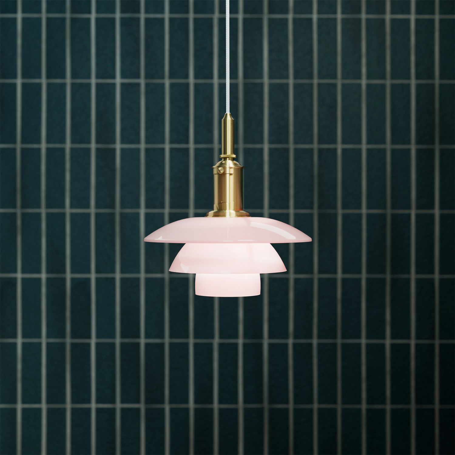Louis Poulsen ルイスポールセン PH 3/3 Pendant ペンダントライト Φ285mm カラー：ペール・ローズ （真鍮 無塗装・ブラス） ポール・ヘニングセン