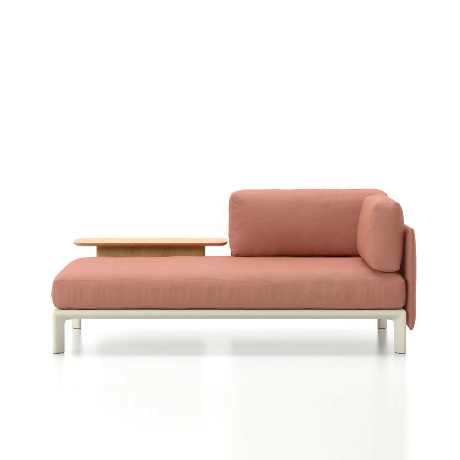 Vitra ヴィトラ Anagram Sofa アナグラム ソファ 2P 2シーター テーブル付き（オーク） アルミニウムベース （カラー：3色） ファブリック：F80（Dumet デュメ） デザイン：パンター ＆ トゥーロン