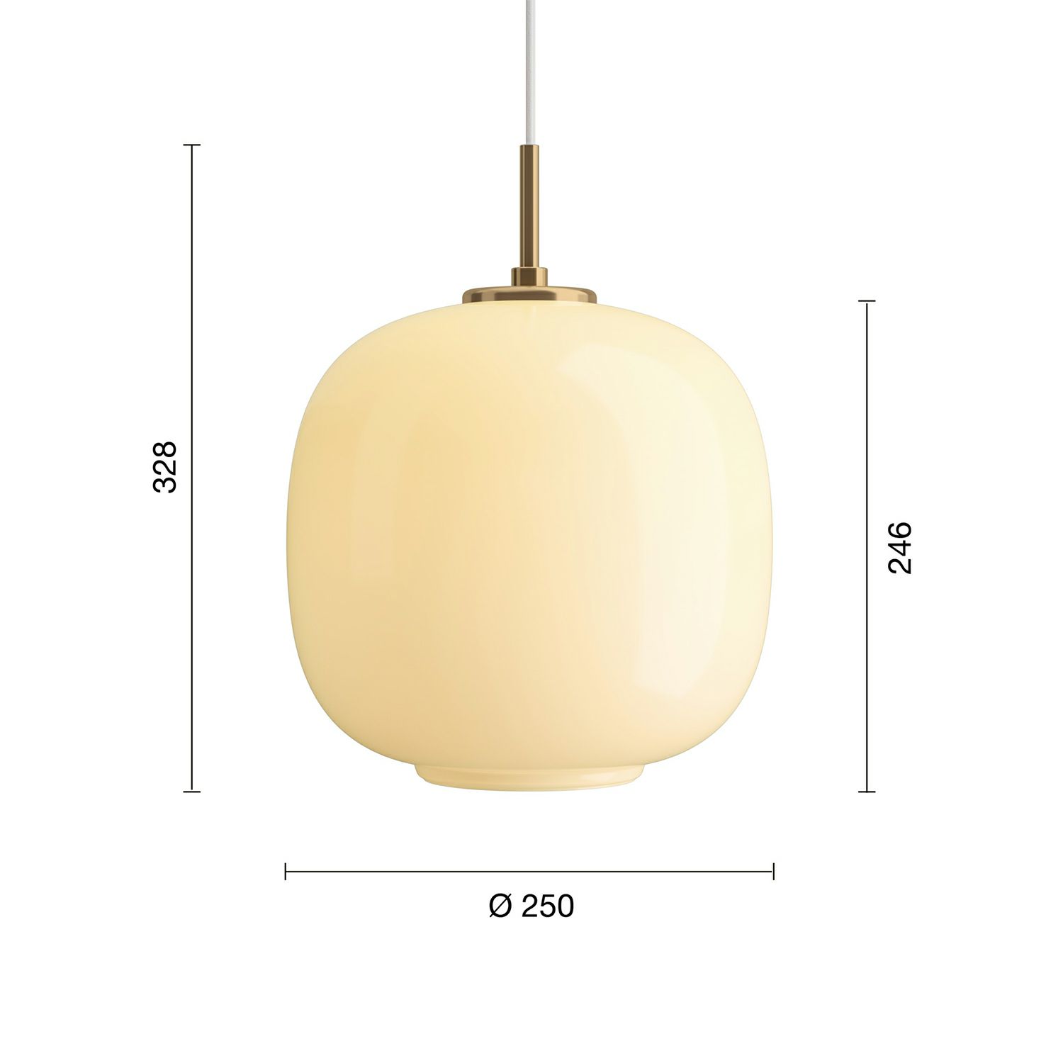 Louis Poulsen ルイスポールセン VL 45 Radiohouse ラジオハウス ペンダント Φ250mm カラー：ペール・イエロー デザイン：ヴィルヘルム・ラウリッツェン