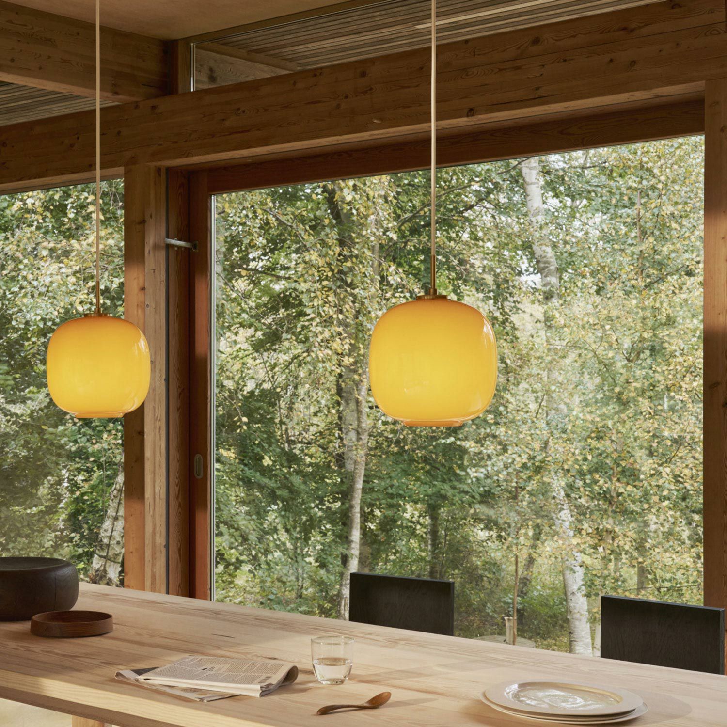 Louis Poulsen ルイスポールセン VL 45 Radiohouse ラジオハウス ペンダント Φ250mm カラー：アンバー デザイン：ヴィルヘルム・ラウリッツェン