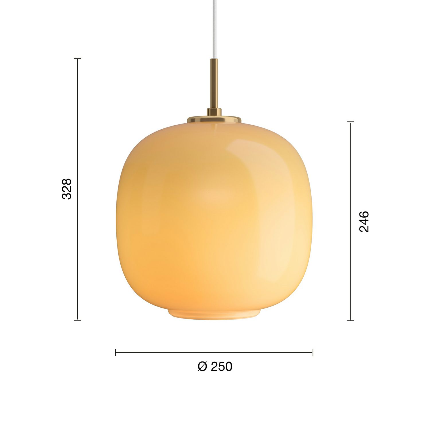 Louis Poulsen ルイスポールセン VL 45 Radiohouse ラジオハウス ペンダント Φ250mm カラー：アンバー デザイン：ヴィルヘルム・ラウリッツェン