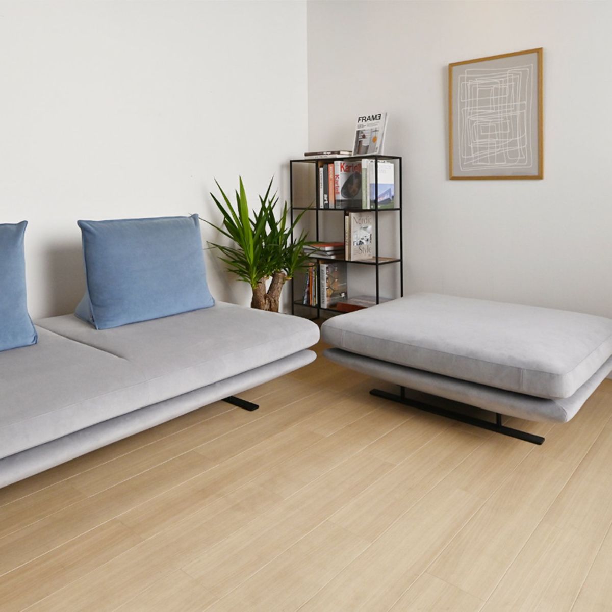 ligne roset リーン・ロゼ ROSETPrado ロゼプラド 3P ソファ 3人掛け ファブリック：Lランク（ウルトラスエード HP） 背クッション：3点セット デザイン：クリスチャン・ウェルナー