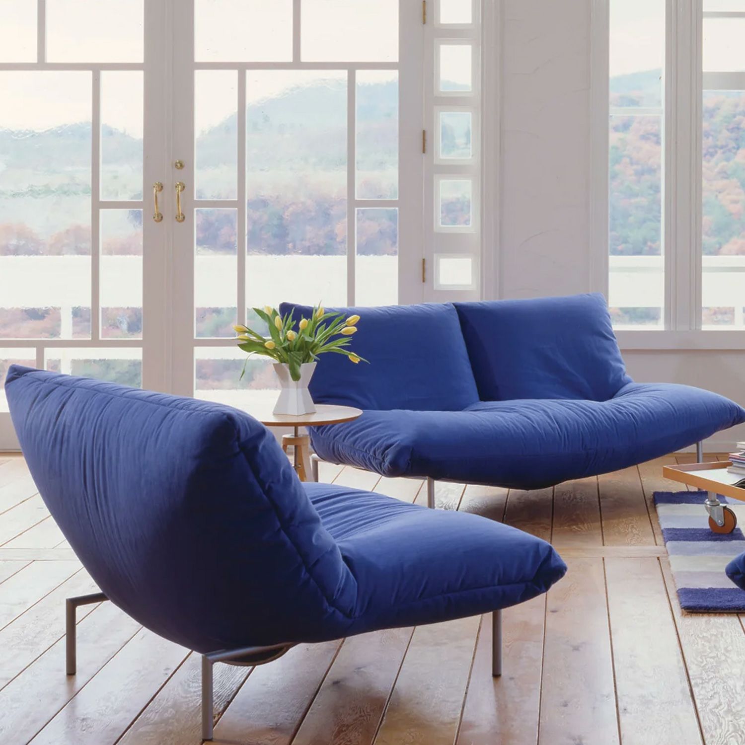 ligne roset リーン・ロゼ ROSETCalin type-2 ロゼカラン タイプ2 2P ソファ 2人掛け ファブリック：Lランク（ウルトラスエード HP） ベース：スチールレッグ 張り込みタイプ リクライニング付き デザイン：パスカル・ムールグ