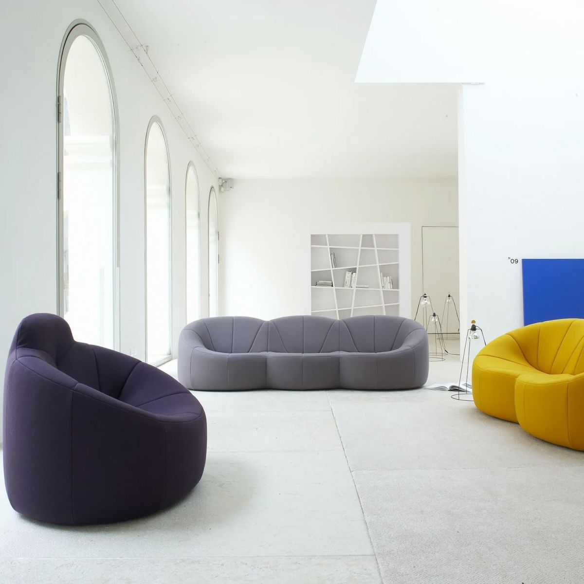 ligne roset リーン・ロゼ ROSETPumpkin ロゼパンプキン 1P ハイバック ソファ 1人掛け ファブリック：Lランク（ウルトラスエード HP） デザイン：ピエール・ポラン