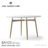 Carl Hansen & Son カール・ハンセン＆サン BA103 ダイニングテーブル Φ110cm ホワイトラミネート×オーク（オイルフィニッシュ） 1台 + CH24 Yチェア ビーチ （ソープフィニッシュ） 2脚 セット