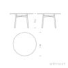 Carl Hansen & Son カール・ハンセン＆サン BA103 ダイニングテーブル Φ110cm ホワイトラミネート×オーク（オイルフィニッシュ） 1台 + CH24 Yチェア ビーチ （ソープフィニッシュ） 2脚 セット