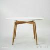 Carl Hansen & Son カール・ハンセン＆サン BA103 ダイニングテーブル Φ110cm ホワイトラミネート×オーク（オイルフィニッシュ） 1台 + CH24 Yチェア ビーチ （ソープフィニッシュ） 2脚 セット