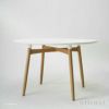 Carl Hansen & Son カール・ハンセン＆サン BA103 ダイニングテーブル Φ110cm ホワイトラミネート×オーク（オイルフィニッシュ） 1台 + CH24 Yチェア ビーチ （ソープフィニッシュ） 2脚 セット