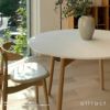 Carl Hansen & Son カール・ハンセン＆サン BA103 ダイニングテーブル Φ110cm ホワイトラミネート×オーク（オイルフィニッシュ） 1台 + CH24 Yチェア ビーチ （ソープフィニッシュ） 2脚 セット