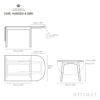  Carl Hansen & Son カール・ハンセン＆サン CH002 伸長式ダイニングテーブル W90～188cm オーク（オイルフィニッシュ） 1台 + CH36 アームレスチェア ビーチ （ソープフィニッシュ） 2脚 + CH24 Yチェア ビーチ （ソープフィニッシュ） 2脚 セット