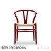 Carl Hansen & Son カール・ハンセン＆サン BA103 ダイニングテーブル Φ110cm ホワイトラミネート×オーク（オイルフィニッシュ） 1台 + CH24 Yチェア SOFT ビーチ （マット仕上げ） ソフトカラー （全9色） 2脚 セット