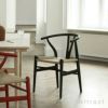 Carl Hansen & Son カール・ハンセン＆サン BA103 ダイニングテーブル Φ110cm ホワイトラミネート×オーク（オイルフィニッシュ） 1台 + CH24 Yチェア SOFT ビーチ （マット仕上げ） ソフトカラー （全9色） 2脚 セット