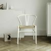 Carl Hansen & Son カール・ハンセン＆サン BA103 ダイニングテーブル Φ110cm ホワイトラミネート×オーク（オイルフィニッシュ） 1台 + CH24 Yチェア SOFT ビーチ （マット仕上げ） ソフトカラー （全9色） 2脚 セット