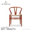 Carl Hansen & Son カール・ハンセン＆サン BA103 ダイニングテーブル Φ110cm ホワイトラミネート×オーク（オイルフィニッシュ） 1台 + CH24 Yチェア SOFT ビーチ （マット仕上げ） イルス・クロフォード ソフトカラー （全9色） 2脚 セット