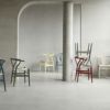 Carl Hansen & Son カール・ハンセン＆サン BA103 ダイニングテーブル Φ110cm ホワイトラミネート×オーク（オイルフィニッシュ） 1台 + CH24 Yチェア SOFT ビーチ （マット仕上げ） イルス・クロフォード ソフトカラー （全9色） 2脚 セット