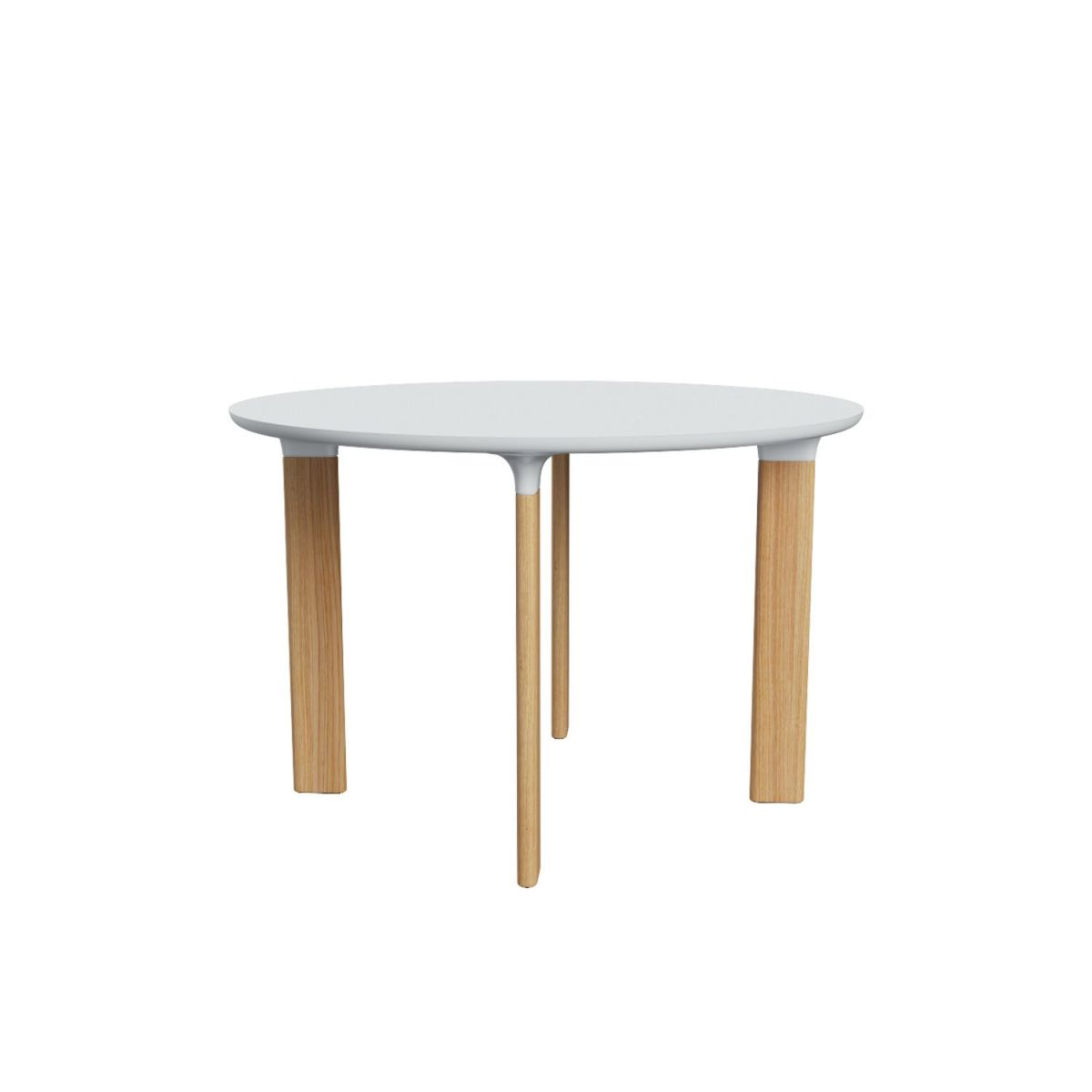 FRITZ HANSEN フリッツ・ハンセン ANALOG アナログテーブル JH93 ダイニングテーブル ラウンドテーブル Φ110cm カラー：ホワイトラミネート×オーク（ホワイトトランペット） デザイン：ハイメ・アジョン