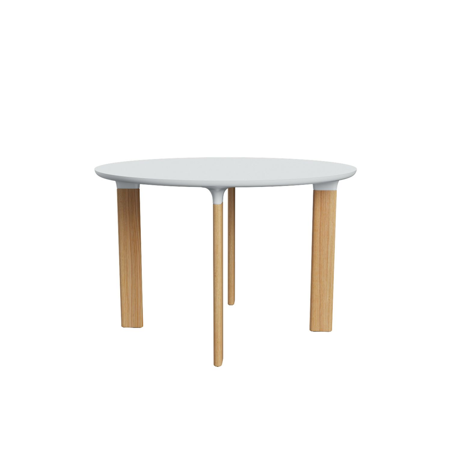 FRITZ HANSEN フリッツ・ハンセン ANALOG アナログテーブル JH93 ダイニングテーブル ラウンドテーブル Φ110cm カラー：ホワイトラミネート×オーク（ホワイトトランペット） デザイン：ハイメ・アジョン