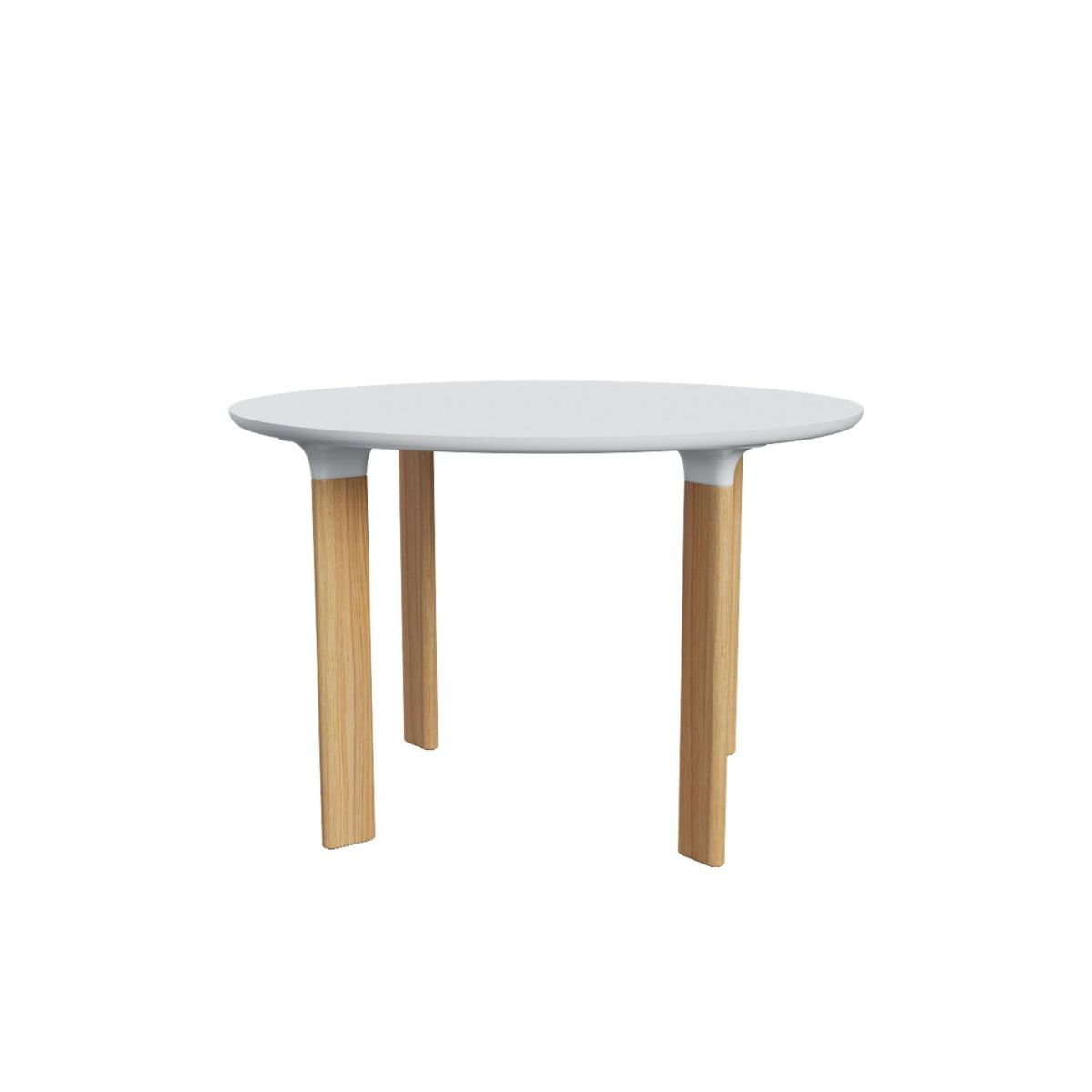 FRITZ HANSEN フリッツ・ハンセン ANALOG アナログテーブル JH93 ダイニングテーブル ラウンドテーブル Φ110cm カラー：ホワイトラミネート×オーク（ホワイトトランペット） デザイン：ハイメ・アジョン