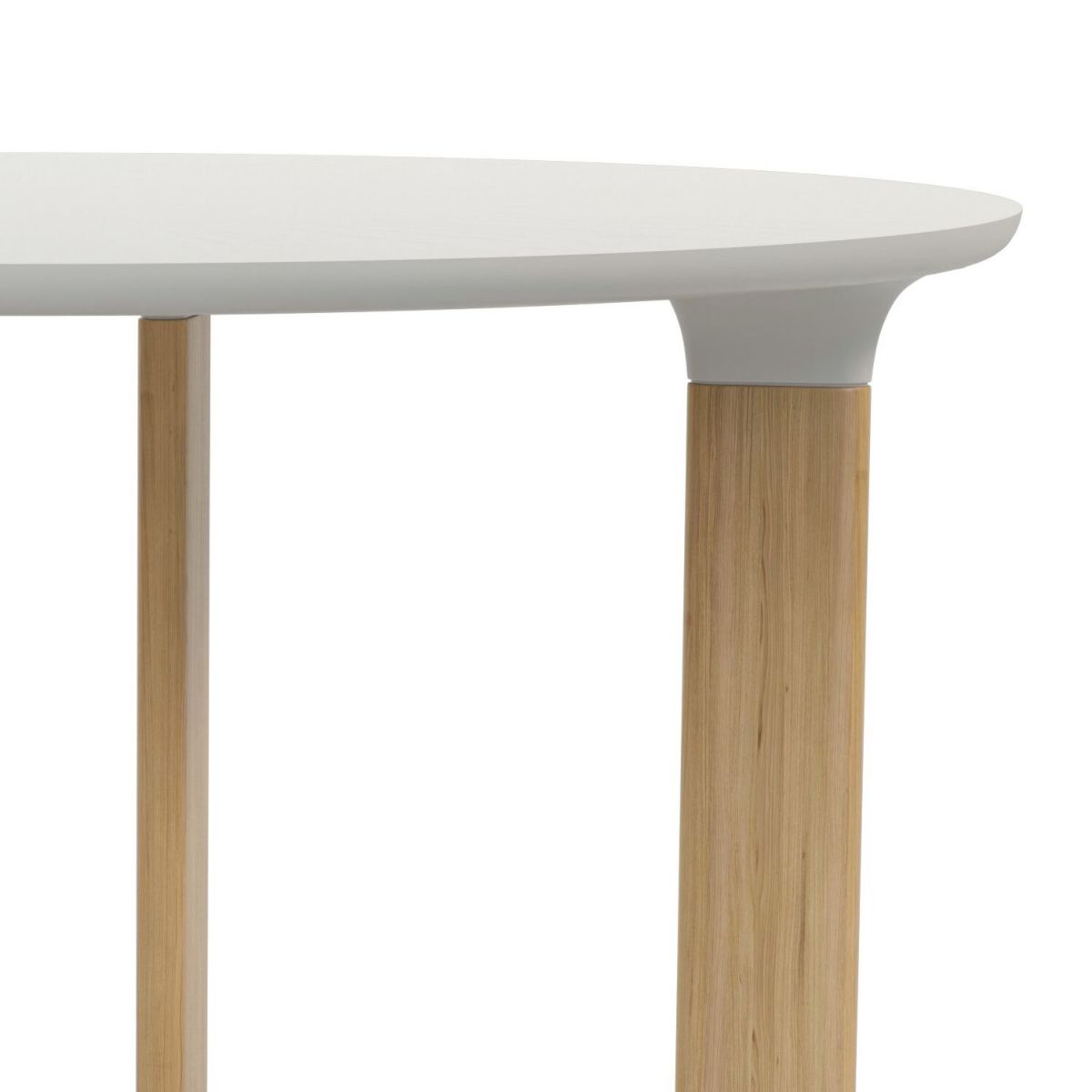 FRITZ HANSEN フリッツ・ハンセン ANALOG アナログテーブル JH93 ダイニングテーブル ラウンドテーブル Φ110cm カラー：ホワイトラミネート×オーク（ホワイトトランペット） デザイン：ハイメ・アジョン