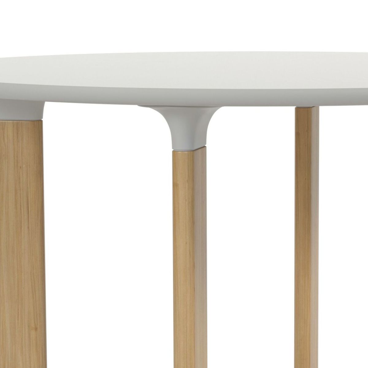 FRITZ HANSEN フリッツ・ハンセン ANALOG アナログテーブル JH93 ダイニングテーブル ラウンドテーブル Φ110cm カラー：ホワイトラミネート×オーク（ホワイトトランペット） デザイン：ハイメ・アジョン