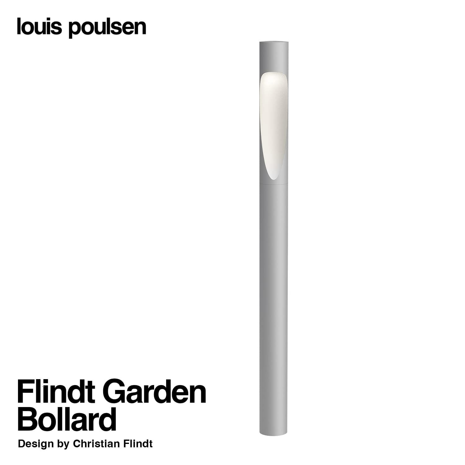 Louis Poulsen ルイスポールセン Flindt Garden Bollard フリント ガーデン ボラード ロング 2700K 屋外用 スパイク式 カラー：アルミ色 デザイン：クリスチャン・フリント *電源ボックス含む
